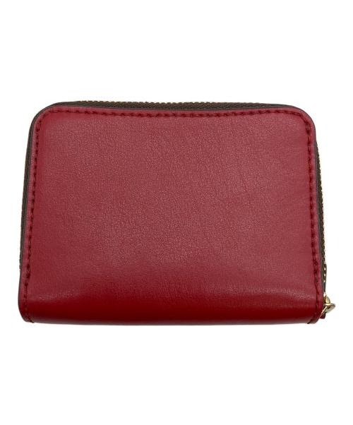 COACH（コーチ）COACH (コーチ) 3つ折り財布 ブラウン×レッドの古着・服飾アイテム