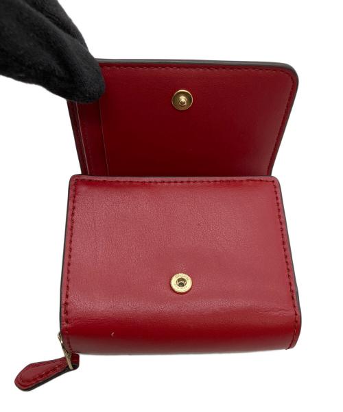 COACH（コーチ）COACH (コーチ) 3つ折り財布 ブラウン×レッドの古着・服飾アイテム