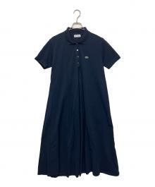 LACOSTE（ラコステ）の古着「鹿の子地マキシ丈ドレス」｜ネイビー