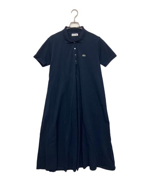 LACOSTE（ラコステ）LACOSTE (ラコステ) 鹿の子地マキシ丈ドレス ネイビー サイズ:36の古着・服飾アイテム