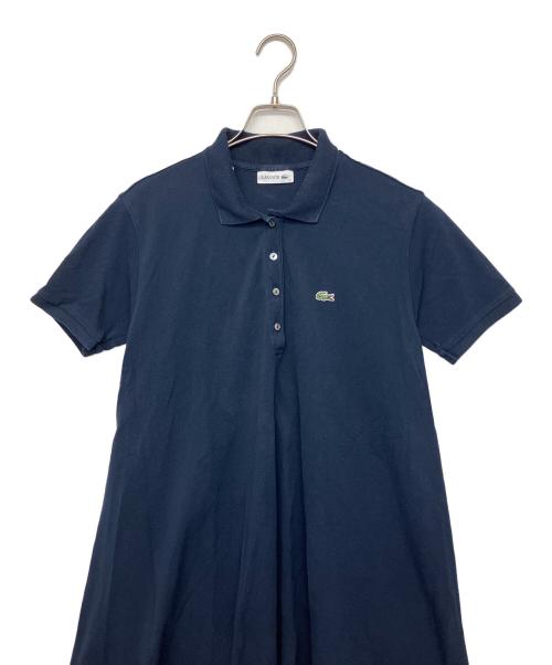 LACOSTE（ラコステ）LACOSTE (ラコステ) 鹿の子地マキシ丈ドレス ネイビー サイズ:36の古着・服飾アイテム