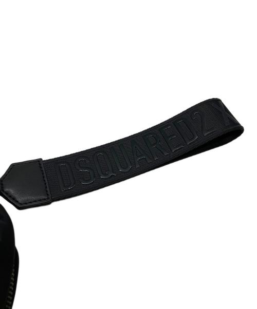 DSQUARED2（ディースクエアード）DSQUARED2 (ディースクエアード) IBRA BLACK ON BLACK BEAUTY CASE クラッチバッグ ブラックの古着・服飾アイテム
