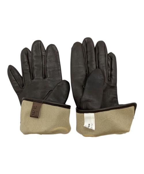 LOEWE（ロエベ）LOEWE (ロエベ) レザーグローブ ブラウンの古着・服飾アイテム