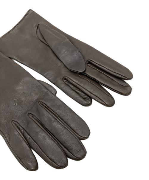 LOEWE（ロエベ）LOEWE (ロエベ) レザーグローブ ブラウンの古着・服飾アイテム