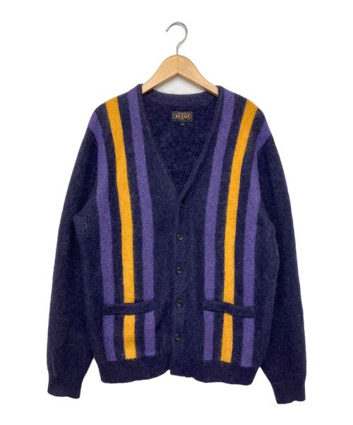 BEAMS（ビームス）BEAMS (ビームス) 厚手カーディガン パープル サイズ:Mの古着・服飾アイテム