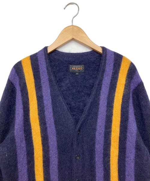 BEAMS（ビームス）BEAMS (ビームス) 厚手カーディガン パープル サイズ:Mの古着・服飾アイテム