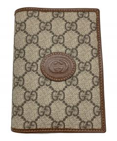 中古・古着通販】GUCCI (グッチ) GGスプリーム 2つ折り財布 ベージュ