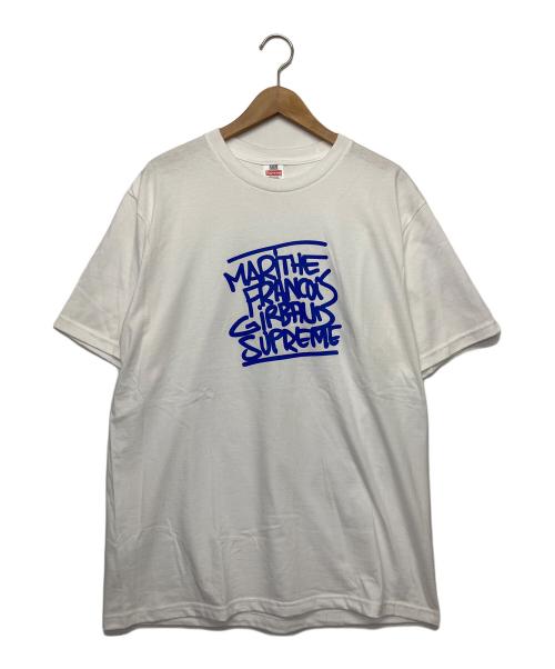 SUPREME（シュプリーム）SUPREME (シュプリーム) プリントTシャツ ホワイト×ブルー サイズ:L　の古着・服飾アイテム