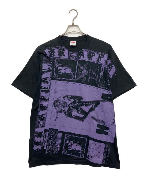 SUPREME（シュプリーム）SUPREME (シュプリーム) Tシャツ ブラック×パープル サイズ:L　の古着・服飾アイテム