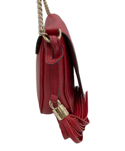 GUCCI（グッチ）GUCCI (グッチ) ソーホー チェーンショルダーバッグ レッドの古着・服飾アイテム