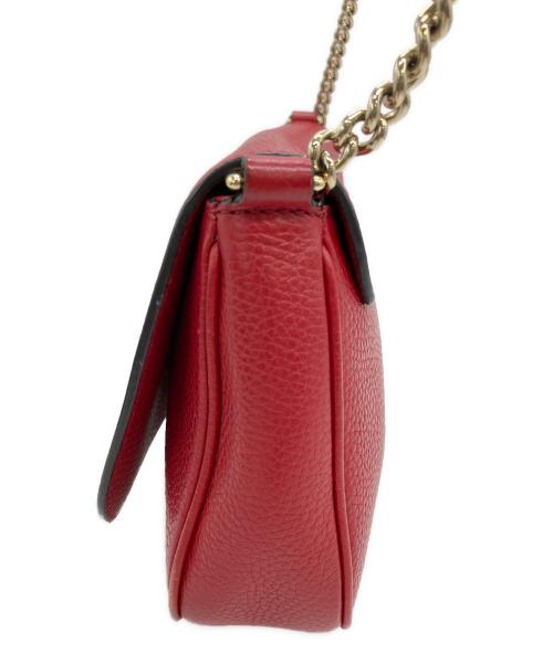 GUCCI（グッチ）GUCCI (グッチ) ソーホー チェーンショルダーバッグ レッドの古着・服飾アイテム