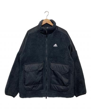 中古・古着通販】adidas (アディダス) ボアジャケット ブラック サイズ