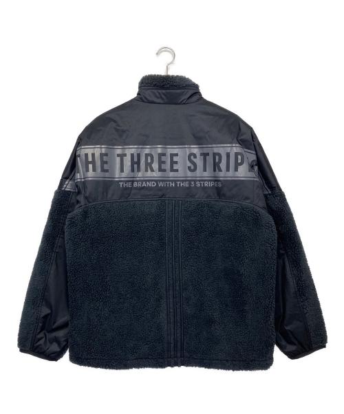 adidas（アディダス）adidas (アディダス) ボアジャケット ブラック サイズ:L　の古着・服飾アイテム