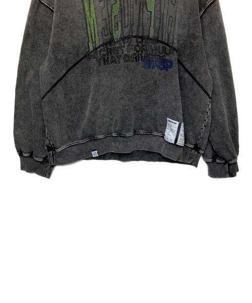 MAISON SPECIAL（メゾンスペシャル）MAISON SPECIAL (メゾンスペシャル) Prime-Over College Sweat Crew Neck Pullover　スウェット ブラック サイズ:2の古着・服飾アイテム