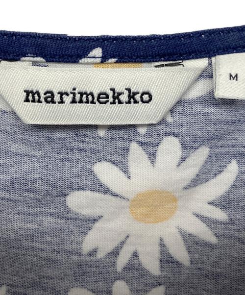 marimekko（マリメッコ）marimekko (マリメッコ) RAKASTAA EI RAKASTA SITRIINI DRESS　半袖ワンピース ブルー サイズ:Mの古着・服飾アイテム