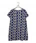 marimekko（マリメッコ）の古着「RAKASTAA EI RAKASTA SITRIINI DRESS　半袖ワンピース」｜ブルー