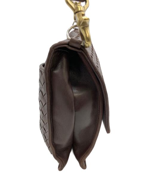 BOTTEGA VENETA（ボッテガベネタ）BOTTEGA VENETA (ボッテガベネタ) イントレチャート　ショルダーバッグ ブラウンの古着・服飾アイテム