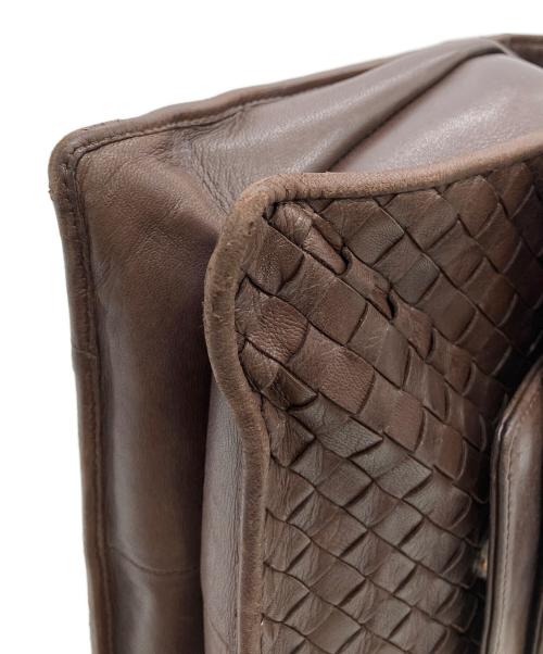 BOTTEGA VENETA（ボッテガベネタ）BOTTEGA VENETA (ボッテガベネタ) イントレチャート　ショルダーバッグ ブラウンの古着・服飾アイテム
