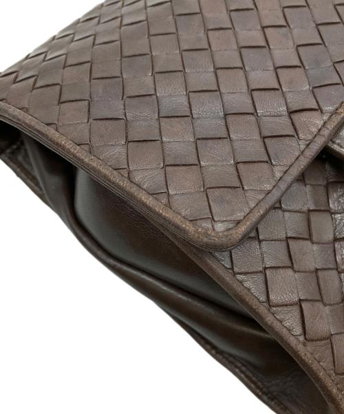 BOTTEGA VENETA（ボッテガベネタ）BOTTEGA VENETA (ボッテガベネタ) イントレチャート　ショルダーバッグ ブラウンの古着・服飾アイテム