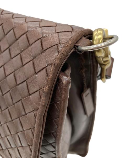 BOTTEGA VENETA（ボッテガベネタ）BOTTEGA VENETA (ボッテガベネタ) イントレチャート　ショルダーバッグ ブラウンの古着・服飾アイテム