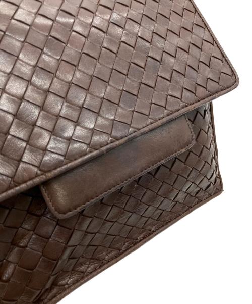 BOTTEGA VENETA（ボッテガベネタ）BOTTEGA VENETA (ボッテガベネタ) イントレチャート　ショルダーバッグ ブラウンの古着・服飾アイテム
