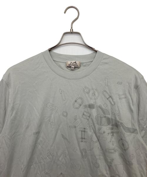 HERMES（エルメス）HERMES (エルメス) フラグメント・エクエストレス　半袖Tシャツ ライトグレー サイズ:３XL 未使用品の古着・服飾アイテム