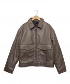 ZARAザラ）の古着「フェイクレザージャケット」｜ブラウン