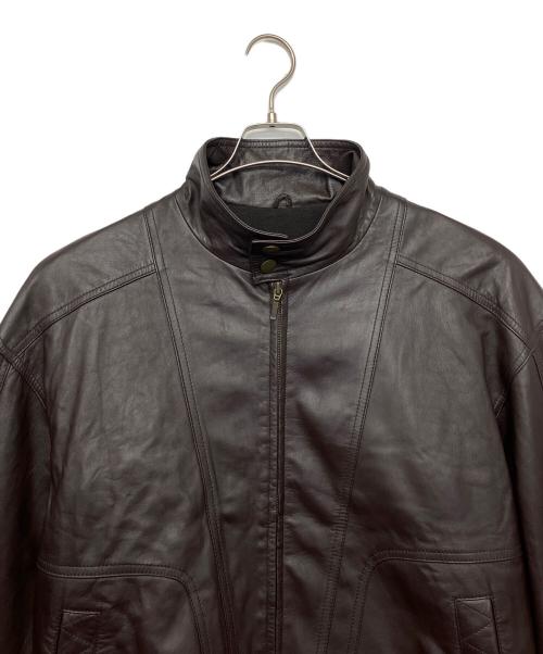GIANNI VALENTINO（ジャンニバレンチノ）GIANNI VALENTINO (ジャンニバレンチノ) ラムレザージャケット ブラウン サイズ:Lの古着・服飾アイテム