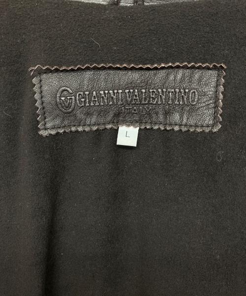 GIANNI VALENTINO（ジャンニバレンチノ）GIANNI VALENTINO (ジャンニバレンチノ) ラムレザージャケット ブラウン サイズ:Lの古着・服飾アイテム