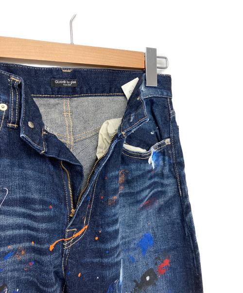 GLAMB by glamb（グラムバイグラム）GLAMB by glamb (グラムバイグラム) ペイントデニムパンツ インディゴ サイズ:1の古着・服飾アイテム