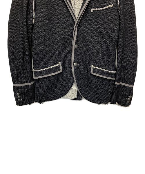 MIHARA YASUHIRO（ミハラヤスヒロ）MIHARA YASUHIRO (ミハラヤスヒロ) パイピングジャケット ブラック サイズ:44の古着・服飾アイテム