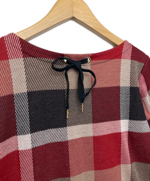 BLUE LABEL CRESTBRIDGE（ブルーレーベルクレストブリッジ）BLUE LABEL CRESTBRIDGE (ブルーレーベルクレストブリッジ) 半袖ワンピース レッド サイズ:38の古着・服飾アイテム