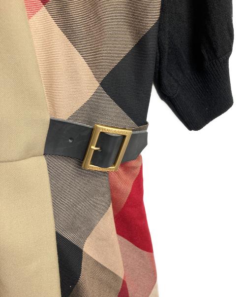 BLUE LABEL CRESTBRIDGE（ブルーレーベルクレストブリッジ）BLUE LABEL CRESTBRIDGE (ブルーレーベルクレストブリッジ) 長袖ワンピース ベージュ サイズ:38の古着・服飾アイテム