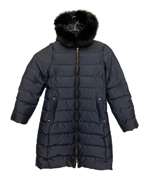 green label relaxing（グリーンレーベルリラクシング）green label relaxing (グリーンレーベルリラクシング) グリーンダウン ハッスイ ロングコート ダウンコート ネイビー サイズ:40の古着・服飾アイテム