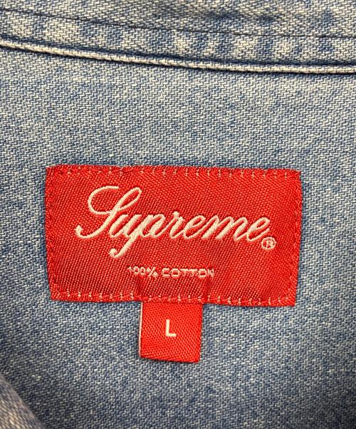 SUPREME（シュプリーム）SUPREME (シュプリーム) デニムシャツ バックプリント スカイブルー サイズ:L　の古着・服飾アイテム