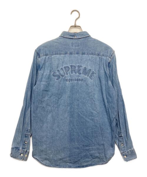 SUPREME（シュプリーム）SUPREME (シュプリーム) デニムシャツ バックプリント スカイブルー サイズ:L　の古着・服飾アイテム