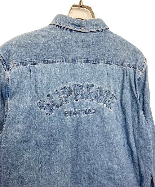SUPREME（シュプリーム）SUPREME (シュプリーム) デニムシャツ バックプリント スカイブルー サイズ:L　の古着・服飾アイテム