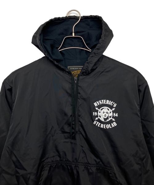 Hysteric Glamour（ヒステリックグラマー）Hysteric Glamour (ヒステリックグラマー) ハーフジップパーカー ブラック サイズ:L　の古着・服飾アイテム