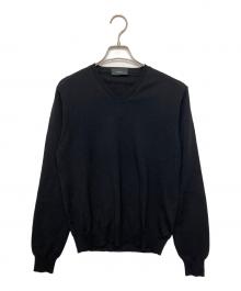 Zanone（ザノーネ）の古着「薄手ニット」｜ブラック