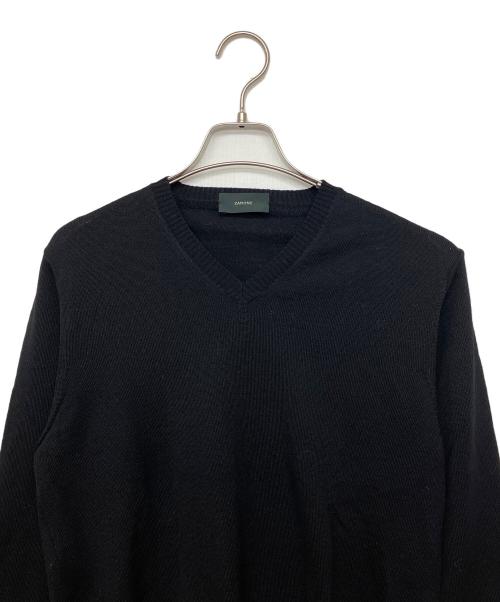 Zanone（ザノーネ）Zanone (ザノーネ) 薄手ニット ブラック サイズ:44の古着・服飾アイテム