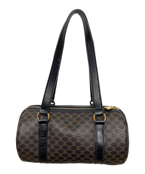 CELINE（セリーヌ）CELINE (セリーヌ) マカダム　ミニボストンバッグ ブラウンの古着・服飾アイテム