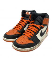 NIKE（ナイキ）の古着「AIR JORDAN1 High OG スニーカー」｜ブラック×オレンジ