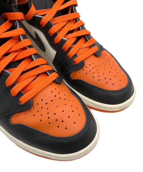 NIKE（ナイキ）NIKE (ナイキ) AIR JORDAN1 High OG スニーカー ブラック×オレンジ サイズ:27cmの古着・服飾アイテム