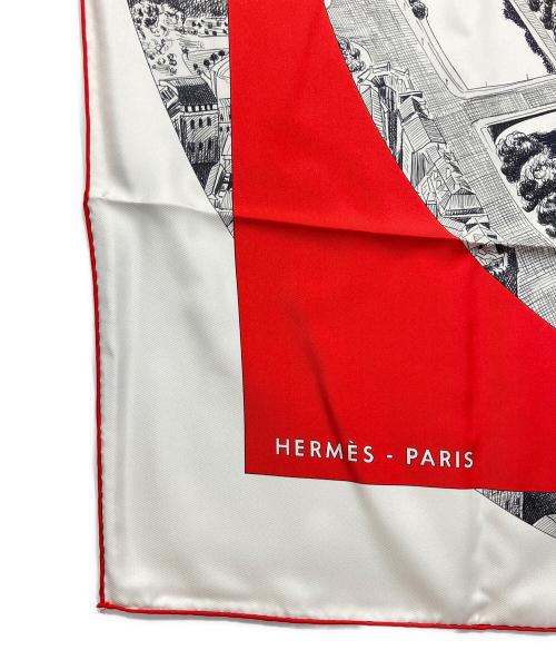 HERMES（エルメス）HERMES (エルメス) ルガルデ・パリ スカーフ レッドの古着・服飾アイテム