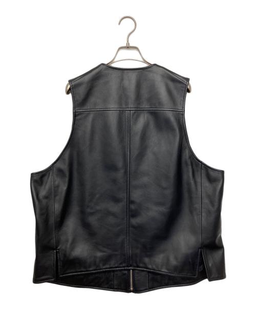 TapWater（タップウォーター）TapWater (タップウォーター) レザーベスト ブラック サイズ:Lの古着・服飾アイテム