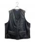 TapWater（タップウォーター）の古着「レザーベスト」｜ブラック