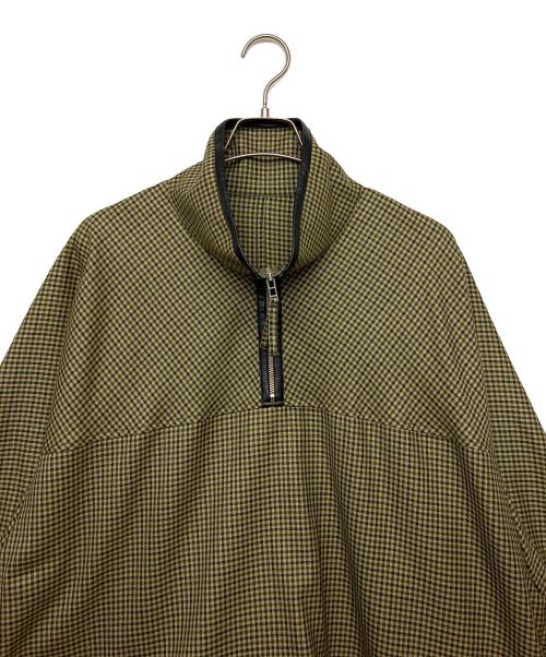 078CITY（078CITY）078CITY (078CITY) ハーフジッププルオーバーブルゾン ベージュ×グリーン サイズ:Lの古着・服飾アイテム