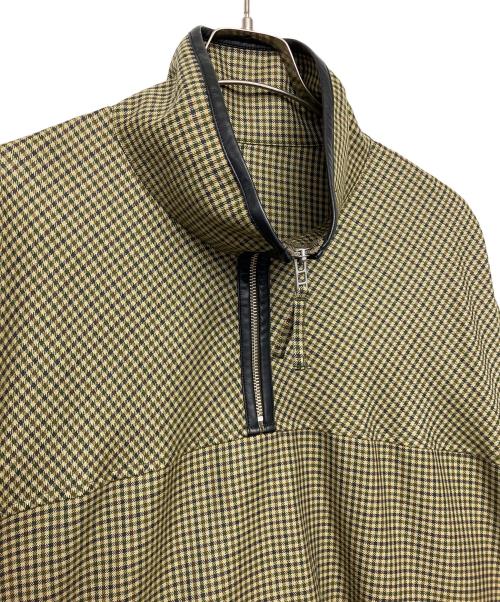 078CITY（078CITY）078CITY (078CITY) ハーフジッププルオーバーブルゾン ベージュ×グリーン サイズ:Lの古着・服飾アイテム