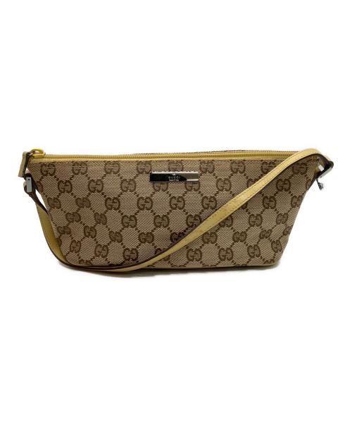 GUCCI（グッチ）GUCCI (グッチ) GG ハンドバッグ ベージュ×イエローの古着・服飾アイテム