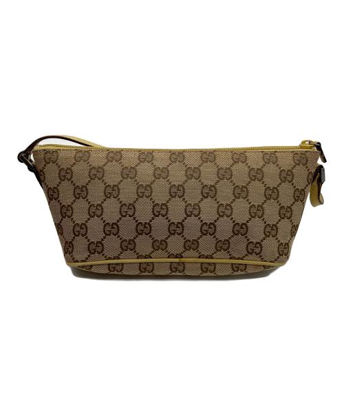 GUCCI（グッチ）GUCCI (グッチ) GG ハンドバッグ ベージュ×イエローの古着・服飾アイテム